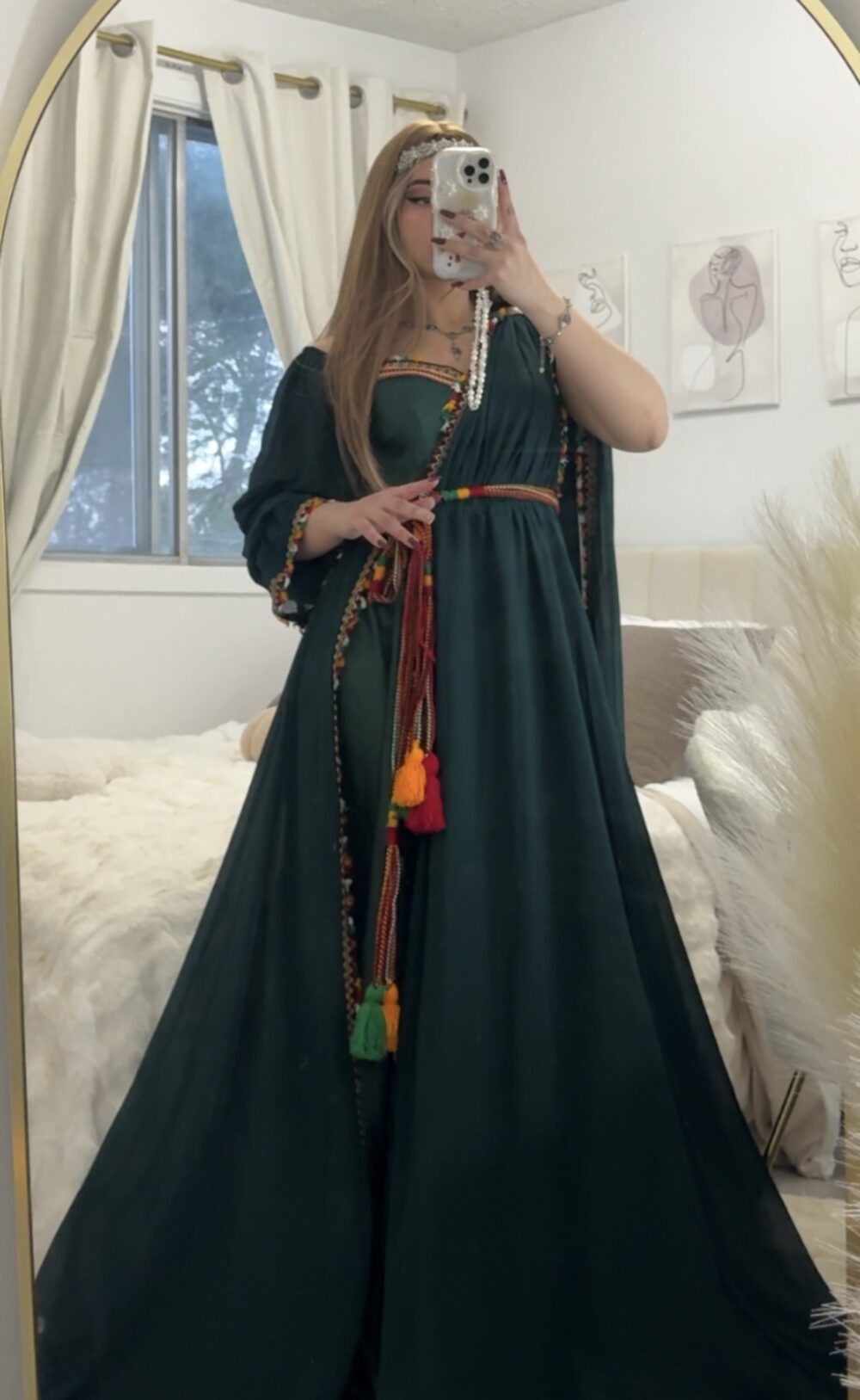 screenshot-3 فستان قبائلي عصري - اخضر زيتي