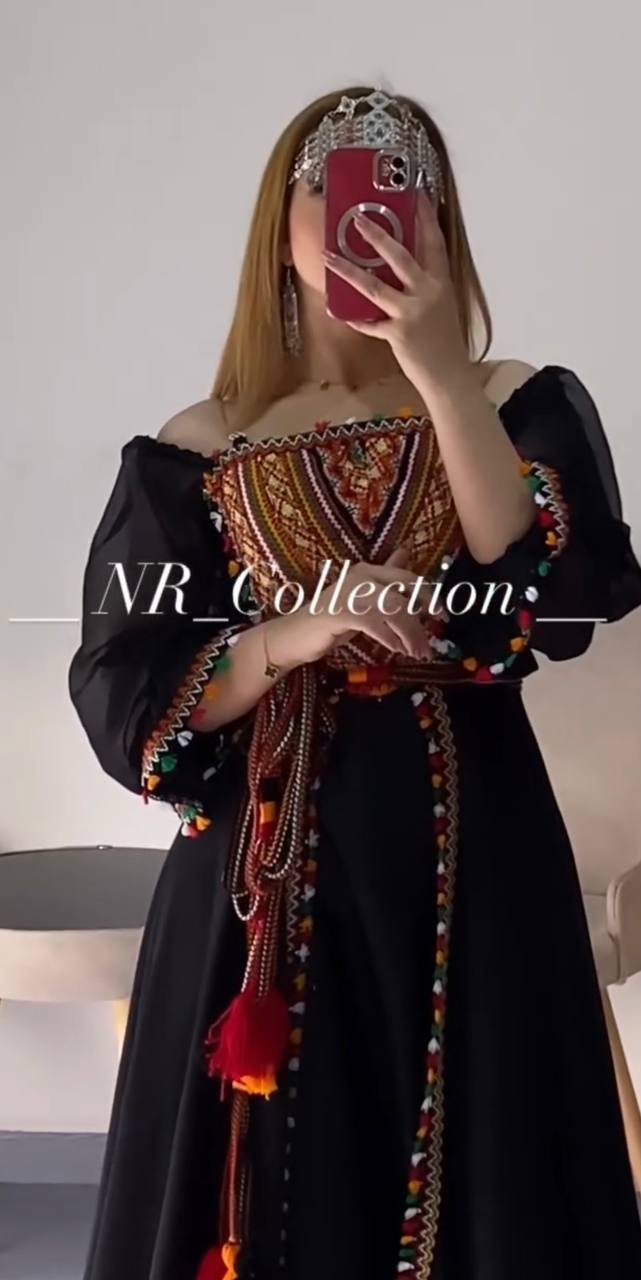فستان قبائلي - اسود