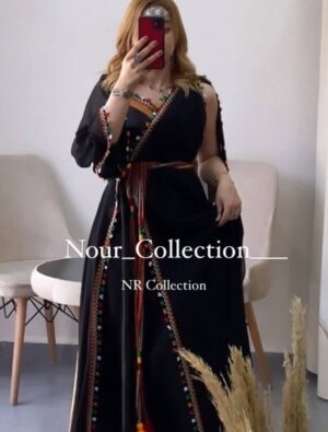 فستان قبائلي عصري - اسود