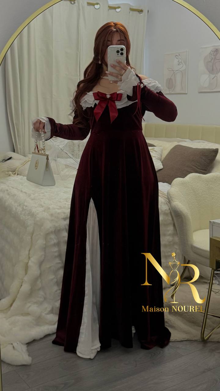 فستان فيكتوريا - برغندي